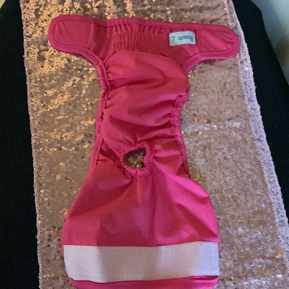 Teamoy Reusable Wrap Diapers for Male Dogs, Washable Puppy Belly Band Pink Small - Picture 12 of 12